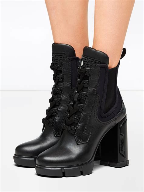 prada mini combat boots|prada chunky heel ankle boots.